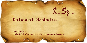 Kalocsai Szabolcs névjegykártya